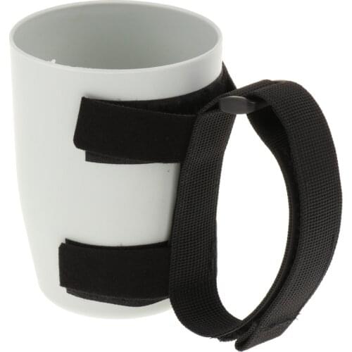 1 Piece Hand Strap Cuff Tooth Brushing Cup Dining Eating Aids Utensil for Hand Tremors Arthritis Elderly