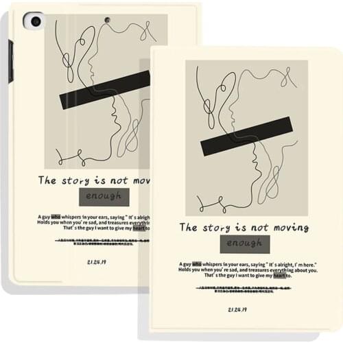 For Ipad Pro 12 9 Air 3 10 2 Mini 5 Case Cute and Simple Three-fold with Pen Slot Anti-fall Personalized Protective Cover