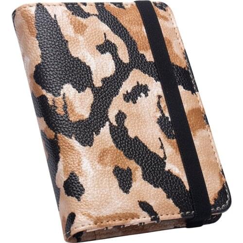 Zoukane Leopard Python Pattern Elastic Straps PU Leather Passoport Cover Case Holder Wallet Travel Accessories ZSPC64