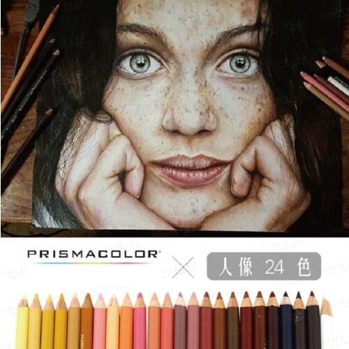 Original American PRISMACOLOR Oil Color Pencil Sanford Hand Drawing Sketch Lead Portrait Color Lapices 24 Colors Single Bulk