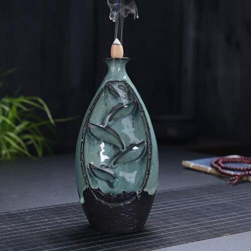 Incense Holder Ceramics Backflow Waterfall Smoke Incense Burner Censer Holder Mothers Gift Home Decoration Accessories Zen Decor
