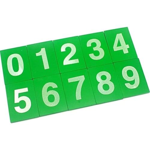 Montessori Baby Toy Math Mini Size Wood Sandpaper Number 0-9 Green Board Early Childhood Education Preschool Training Kids Toys