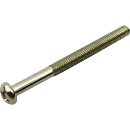 FLEOR 30PCS Mushroom Head Chrome Guitar Screws Humbucker Pickup Mounting Screws 3*36mm