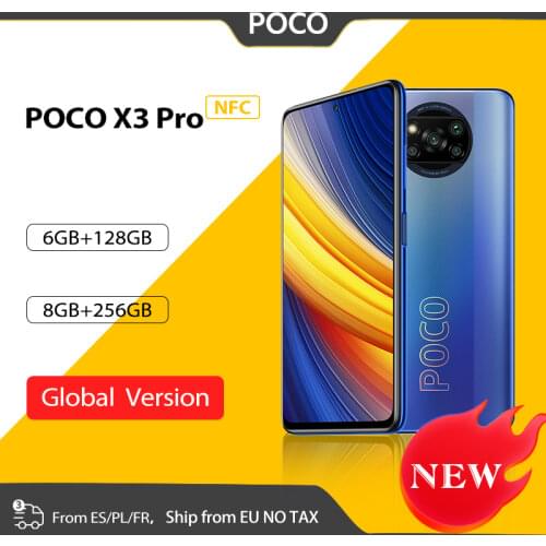Global Version POCO X3 Pro NFC 6GB 128GB / 8GB 256GB Mobile Phone Snapdragon 860 120Hz DotDisplay 48MP Camera 5160 Battery 732G