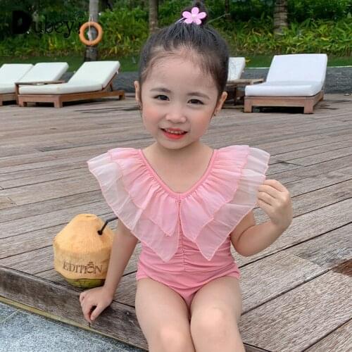 Toddler Girl Swimwear Korean Girls One Piece Swimsuit Baby Girl Favors Swimming Wear Big Girl Swimsuit Beach Bodysuit