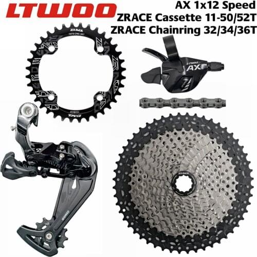 LTWOO AX12 12 Speed Trigger Shifter + Rear Derailleur 12s + ZRACE Cassette 52T / Chainring + SUMC S11 Chain, PCR BEYOND EAGLE