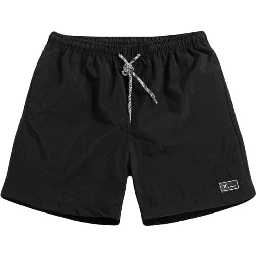 Mens solid color short summer large size thin section quick-drying beach pants casual five-point sports shorts шорты мужские40