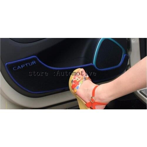 For Renault CAPTUR polyester door kick kick pad door scuff pads protect car styling