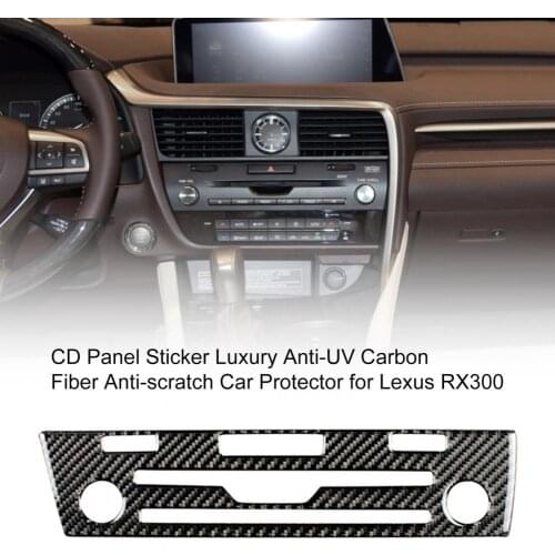 CD Panel Sticker Left-hand Driving Anti-UV Carbon Fiber Anti-scratch Car Protector for Lexus RX300 270 200T 450H 2016-2019