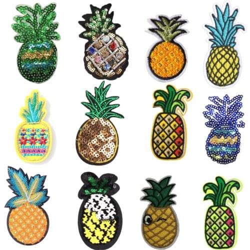 Pineapple Embroidered Iron On Patch Clothes DIY Creative Badges Jackfruit Patches For Clothing Backpack Cowboy Jacket Stickers F