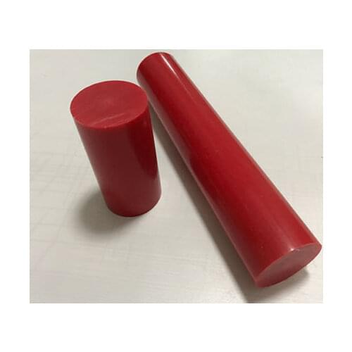 100mm Length POM Nylon Rods Sticks Cylinder Polyoxymethylene Rod Stick 10mm-50mm Outside Diameter Red High Quality