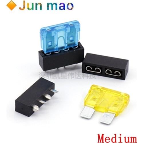New PCB Panel Mount Insurance Blocks Safety Terminals Medium Mini Micro Universal Car Fuse Holder 4pin Plastic Clip Fuse seat