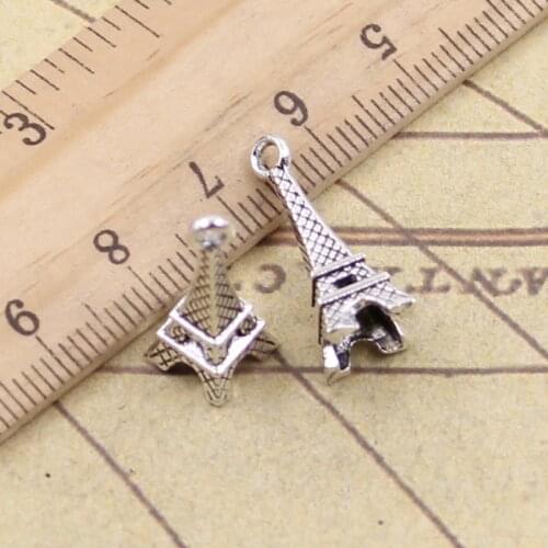 25pcs Charms Eiffel Tower Paris 23x9x9mm Tibetan Pendants Crafts Making Findings Handmade Antique DIY Jewelry