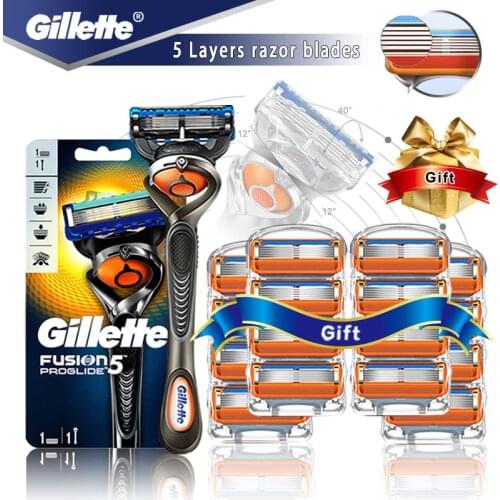 Straight Safety Razor Gillette Fusion 5 Proglide Shaver Cassettes For Men Shaving Machine With Replaceable Blades Shave Beard