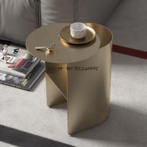 Modern Light Luxury Sofa Side Table Living Room Creative Side Table Small Coffee Table Side Cabinet Small Round Table