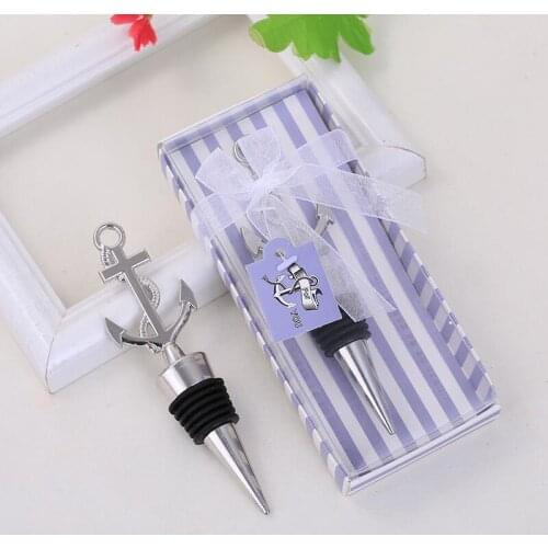 Wedding favors and party supplies Anchors bottle stopper wine glass stopper beverage closures bar supplies LX4615