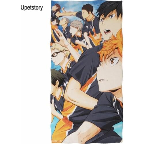 Upetstory Haikyuu Karasuno Soft Beach Towel Absorbent Microfiber Bath Shower Towel Cotton Solid Yoga Blanket for Kids Adults