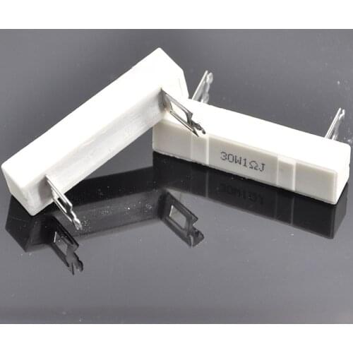 10pcs 1-9 ohm 30W High Power Resistor Non-inductive Ceramic Cement Resistor For Audio Frequency Divider Stage Speaker