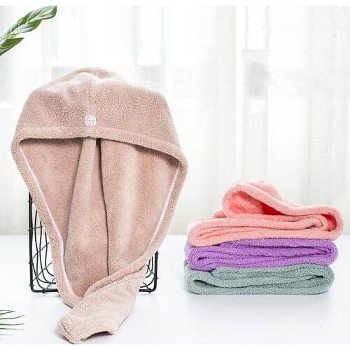 Women Bathroom Super Absorbent Quick-drying Thicker microfiber Bath Towel Hair Dry Cap Salon Towel rapid drying hair towel