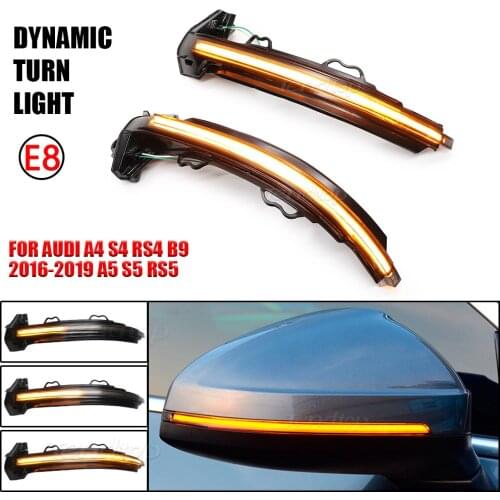 Pair For Audi A4 S4 RS4 B9 2016 2017 2018 2019 A5 S5 RS5 Dynamic Turn Signals LED Blinker Light Car Indicator