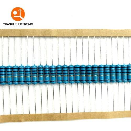 20pcs 2W Metal film resistor 1% 1K 1.1K 1.2K 1.3K 1.5K 1.6K 1.8K 2K 2.2K 2.4K 2.7K 3K 3.3K 3.6K 3.9K 4.3K 4.7K 5.1K 5.6K ohm