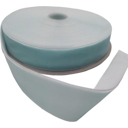 25MM Yellow Lt Blue Single Face Nylon Velvet Ribbon for Handmade Wedding Decoration Gift Wrapping Bowknot Sewing 25yards Roll