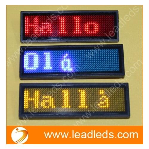 3sets/lot Wholesale mini sign board led name badge display scrolling message Support Arabic etc Multinational language