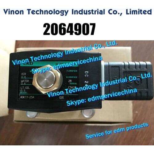 ADK11-25A-02ES-DC24V EDM Solenoid Valve, air solenoid valve DC24V for Sodic k 2064907, 452283А wire cut edm machine