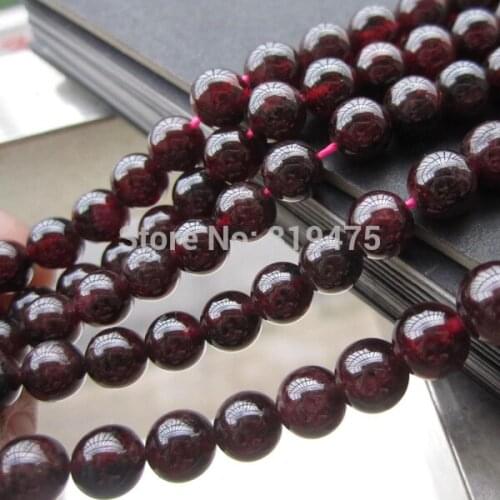 15.5" 6mm Red Garnet Beads Round Natural Garnet Semi-precious stone jewelry beads