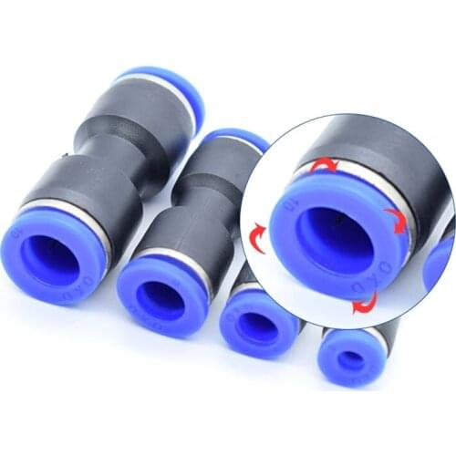 Trachea Connector Quick Plug Quick Connector PU Straight Through PU-46810 Pneumatic Fittings Black Plastic Fittings