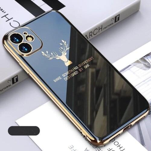For iPhone 12 Case Pro Max Mini Case 2020 Soft TPU Solid Plating Protective Phone Cases for iPhone Cover 12 7 8 11 Plus X XS XR