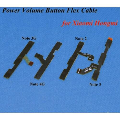 ChengHaoRan 1PCS Volume Button Power Switch On Off Button Flex Cable For Xiaomi Redmi Note 3G 4G Note 2 Note3