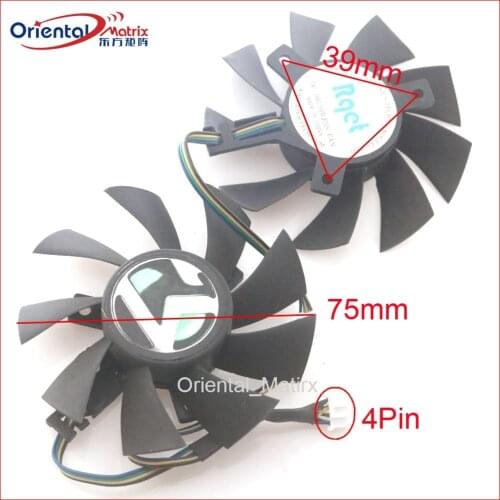 DC Brushiless Fan DC12V 75mm For MAXSUN RX570 4G Graphics Card Cooling Fan