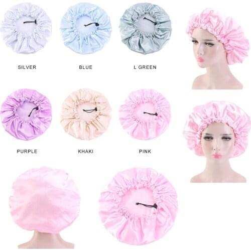 Children And Womens Hat Double-Layer Hair Cap For Sleeping Bath Kitchen Dust PE Waterproof Polyethylene Chemotherapy Styling