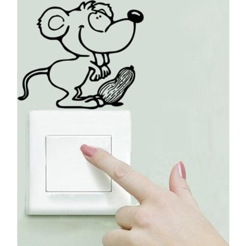 DIY Animal Art Switch Sticker Living room Bedroom Decorative Wall Stickers Vinyl Waterproof Murals JG1971