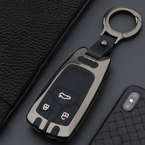 Zinc alloy+Silicone Car Key Cover Case For Audi A4 B9 A5 S4 S5 A3 A6 A7 A8 Quattro Q3 Q5 Q7 TT TTS R8 8S 2016 2017 Accessories