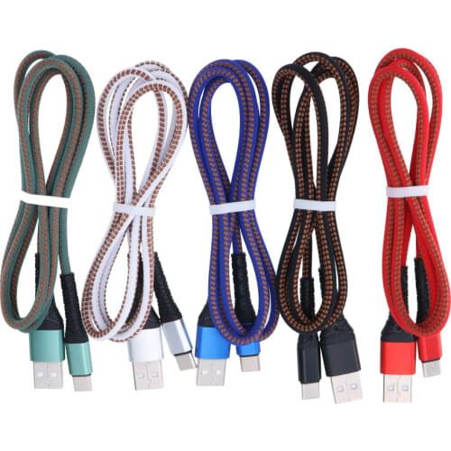 1M Type C Micro USB Cable Fast Charge Wire For iPhone Samsung Xiaomi Sony HTC Android Phone Charging Data Sync Cord 1000pcs
