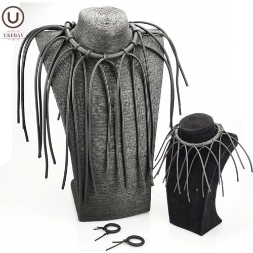 UKEBAY New Pendant Tassel Jewelry Set Designer Punk Necklace Charm Bangles Women Luxury Jewelry Sets Wedding Accessories Gifts