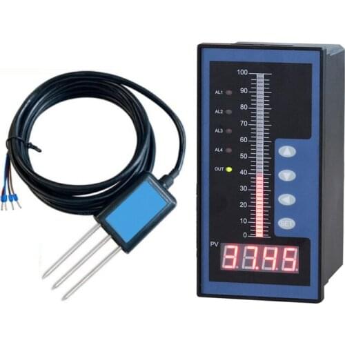 Earth humidity water content controller with 4 relay alarm output garden Digital soil moisture controller measure and control