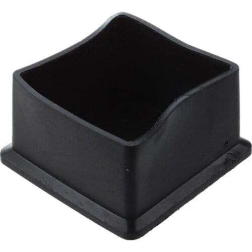 Square Black Rubber 50mmx50mm Foot for Table Chair Leg