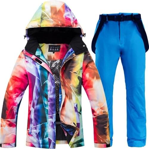 Ski Suit for Women Waterproof Windproof Skiing and Snowboarding Jacket Pants Set Female Outdoor Thick Warm Snow Coat Ski Set