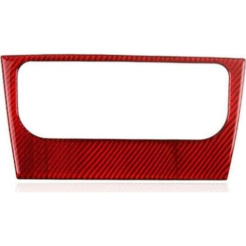 Air Conditioning Control Panel Cover Frame Trim Sticker Carbon Fiber for Golf 6 MK6 2008 2009 2010 2011 2012 (Red)
