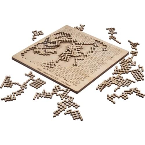 100 Pieces of Wooden Puzzles Irregular Polygonal Puzzles for Adults and Children High Difficulty Puzzles Brain Teaser Puzzle