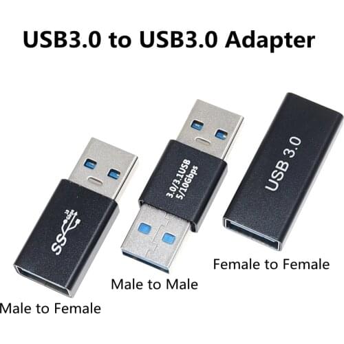 1Pcs USB 3.0 Adapter Connector Male to Female Fmale-Female Male-Female Converter Coupler Changer Connector Durable for PC Laptop