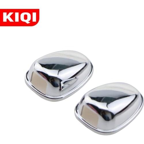 KIQI 2Pcs/Set Car Front Windscreen Wiper Water Spray Jet Cover Wiper Nozzle Trim for Peugeot 308 2012 - 2015 3008 Accessories