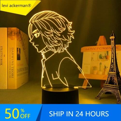 Manga Tokyo Revengers Mikey LED Light for Child Bedroom Decor Night Light Birthday Gift Room Table Anime Tokyo Revengers 3d Lamp