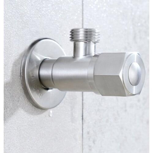 304 Stainless Steel Angle Valves Kitchen Bathroom Accessories Diverter Valve Connector for Toilet Sink Basin Water Heater