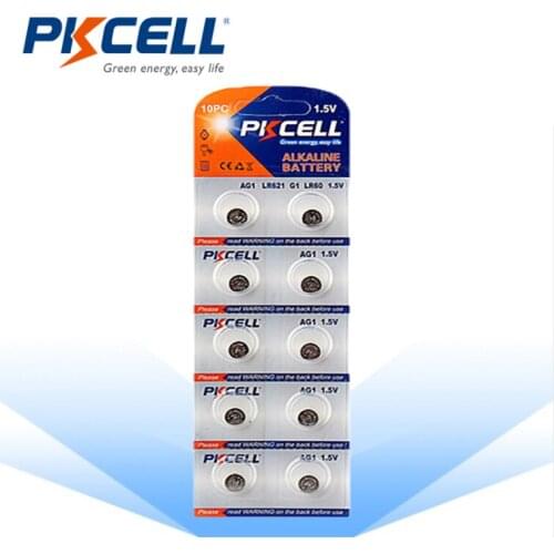 10Pcs/Pack AG1 LR60/164/621 Alkaline Button Cell 1.5V Coin Battery LR621W CX60 Button Batteries for Small electronic products