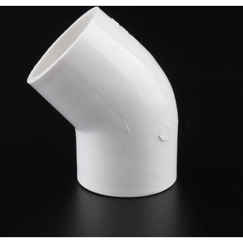 20pcs 32mm Elbow 45 Degree 135 Degree PVC Fittings Plastic Tube Elbow Pipe Joint Water Supply Irrigation Aquarium Circulation