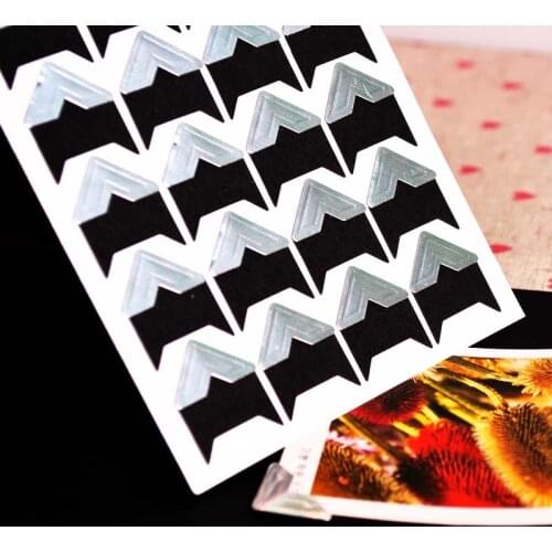 9 Sheets(216 stickers)/Lot,silver corner black board picture stickers DIY Scrapbook kits Make photo album Kindergarten handwork